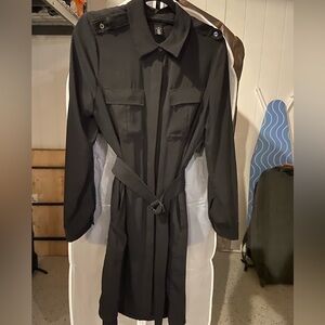 White House Black Market Black Shirt Dress